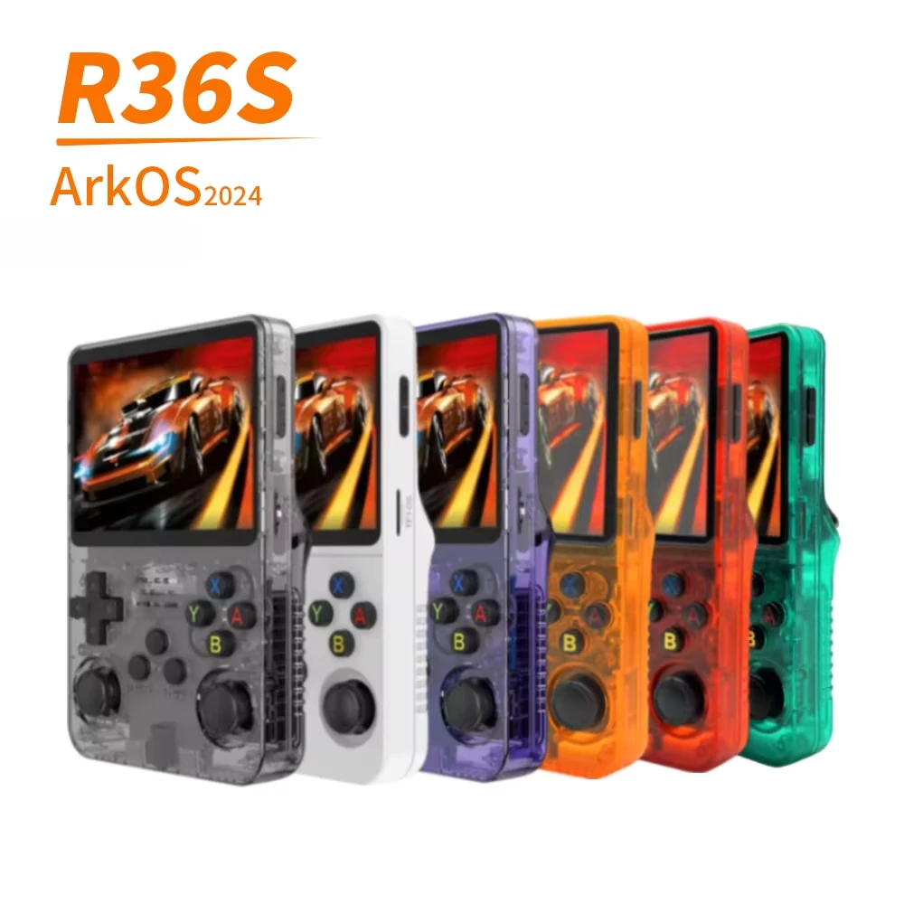 R36S Handheld Game Console 64gb 15000 + Game 3.5 Inch Screen Retro