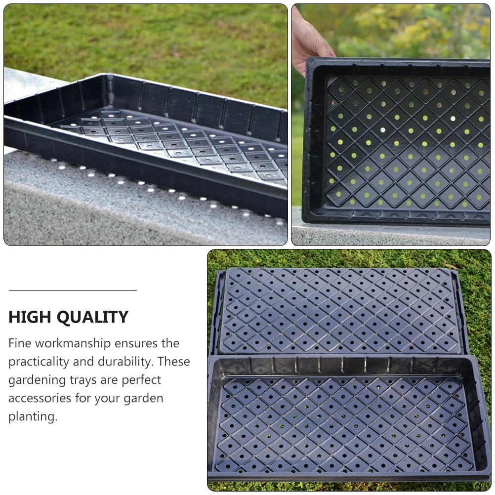 

4pcs Seedling Tray For Greenhouse Hydroponics Germination Durable Plastic Planting Nursery Growing Container Garden Starter