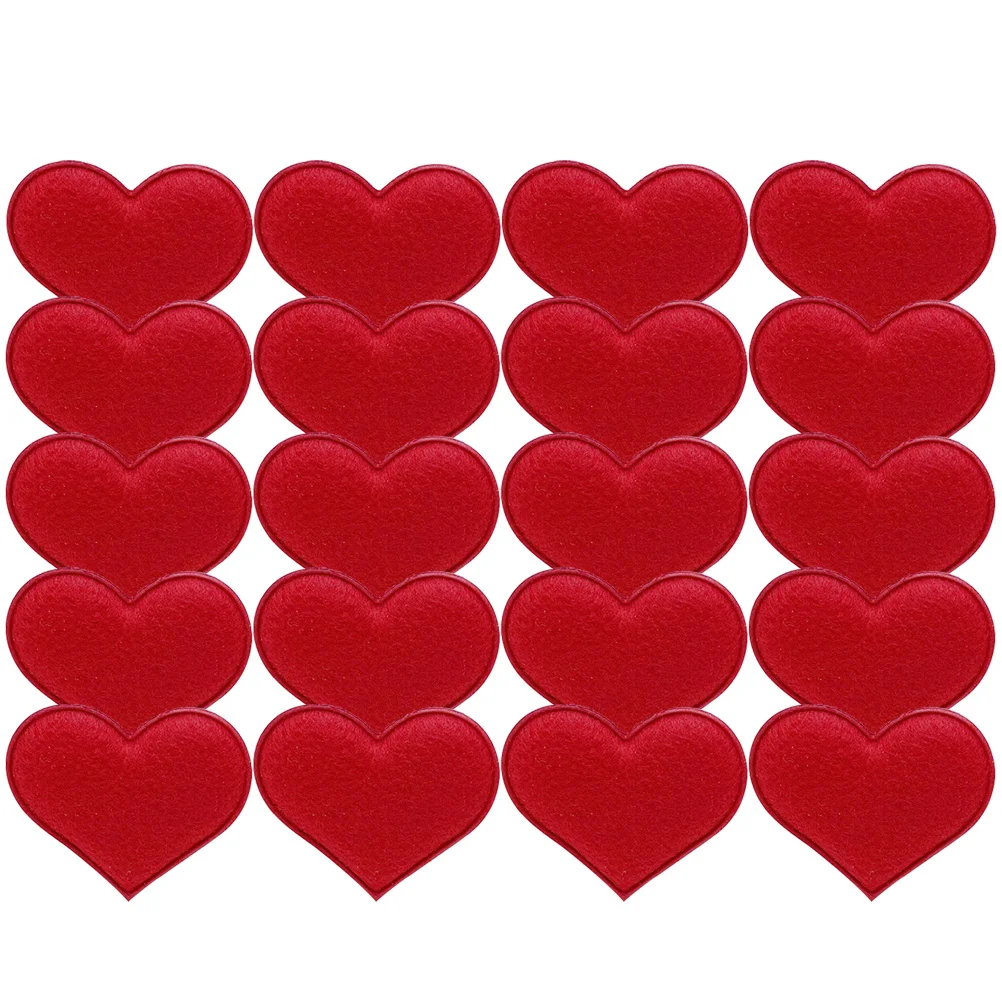 

30 Pcs Stickers for Kids DIY Brooch Decorations Felt Hearts Hairpin Accessories Heart-shape Charms Child Red