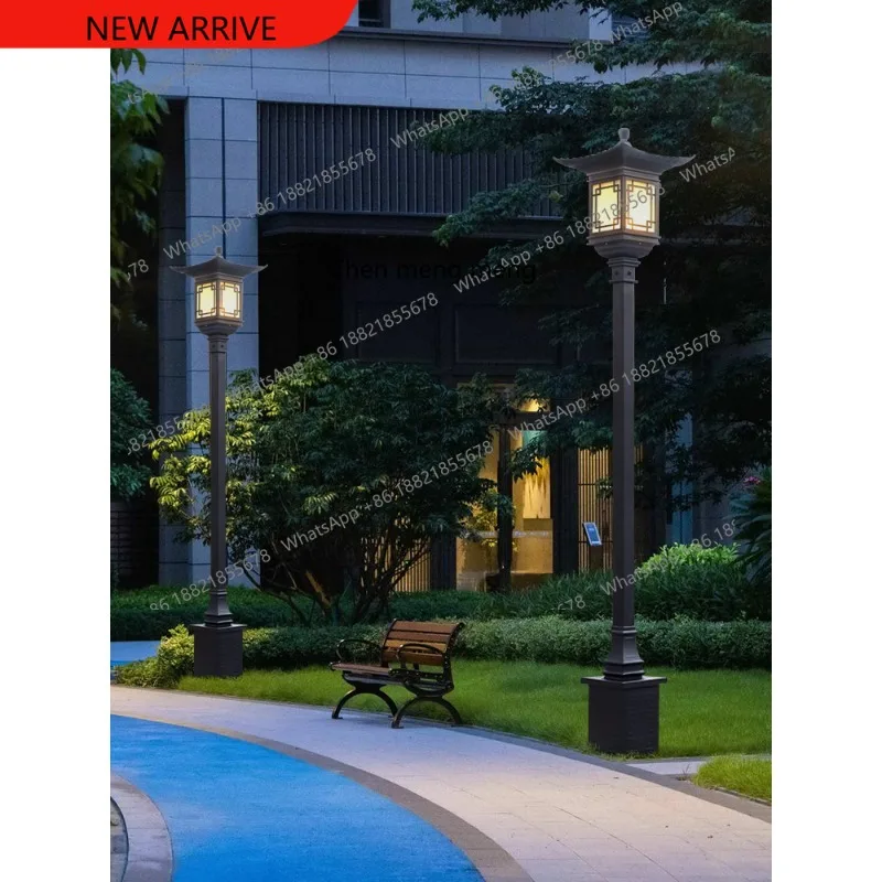 

Outdoor retro villa high pole lamp antique homestay garden Chinese courtyard street lamp real estate scenic spot landscape lamp