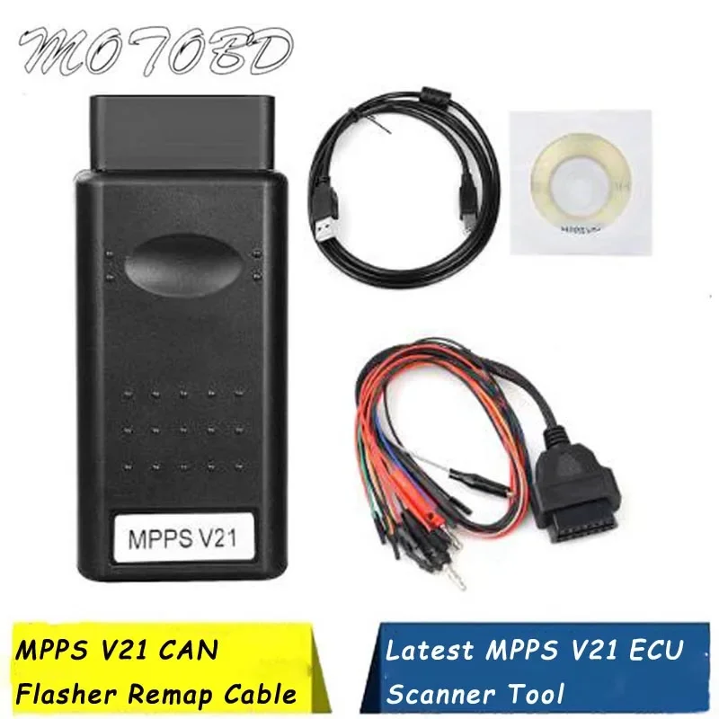 

MPPS V21 ECU Chip Tuning Interface Auto OBD 2 OBD2 V18 For EDC15 EDC16 EDC17 Multi-Language CAN ECU Tunning Flasher Remap Cable