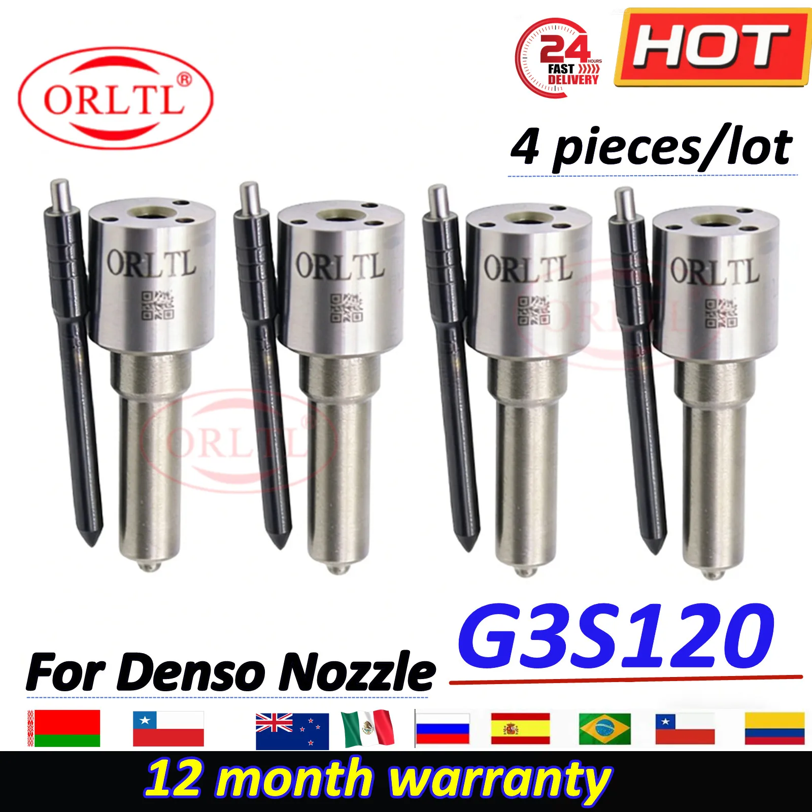 

4PCS G3S120 Injector Nozzle 293400-1200 Fuel Spray Nozzle Tip For Cummins ISF3.8 Engine 5365904 5284016