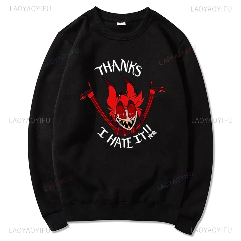 Alastor Hazbin Hotels Hoodie Mode Frauen Harajuku Spaß Grafik Hoodies Unisex Streetwear Cartoon Vintage Pullover Sweatshirts