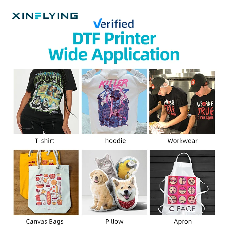 XinFlying 16inch full color technology dtf printer double xp600 i1600 heads 5 colors dtf printing machine in the usa