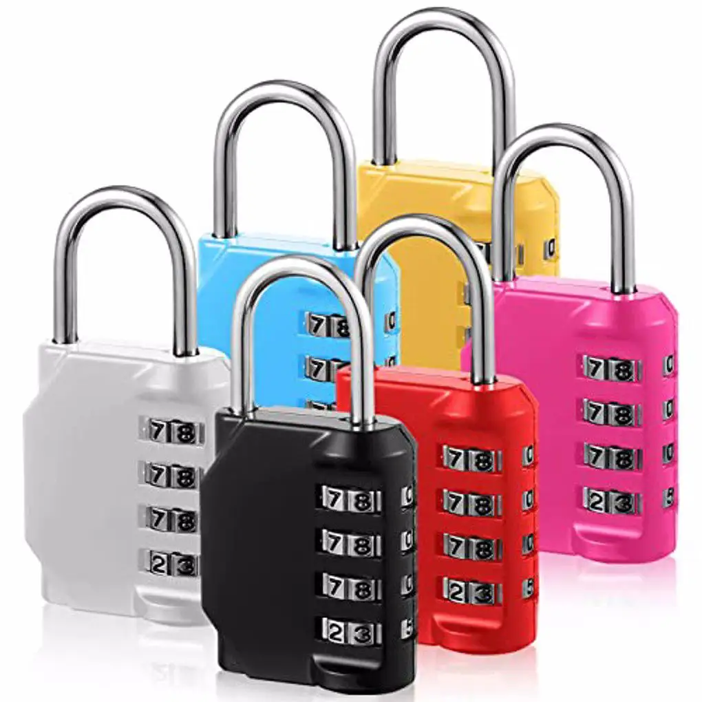 

6pcs Lock Luggage Anti-Theft Password Padlock Metal Suitcases Box