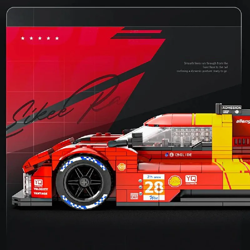 Technik 499p vermelho carro de corrida blocos de construção conjunto esporte seep hypercar montagem tijolo modelo kit brinquedos adulto criança presente aniversário 980 pçs