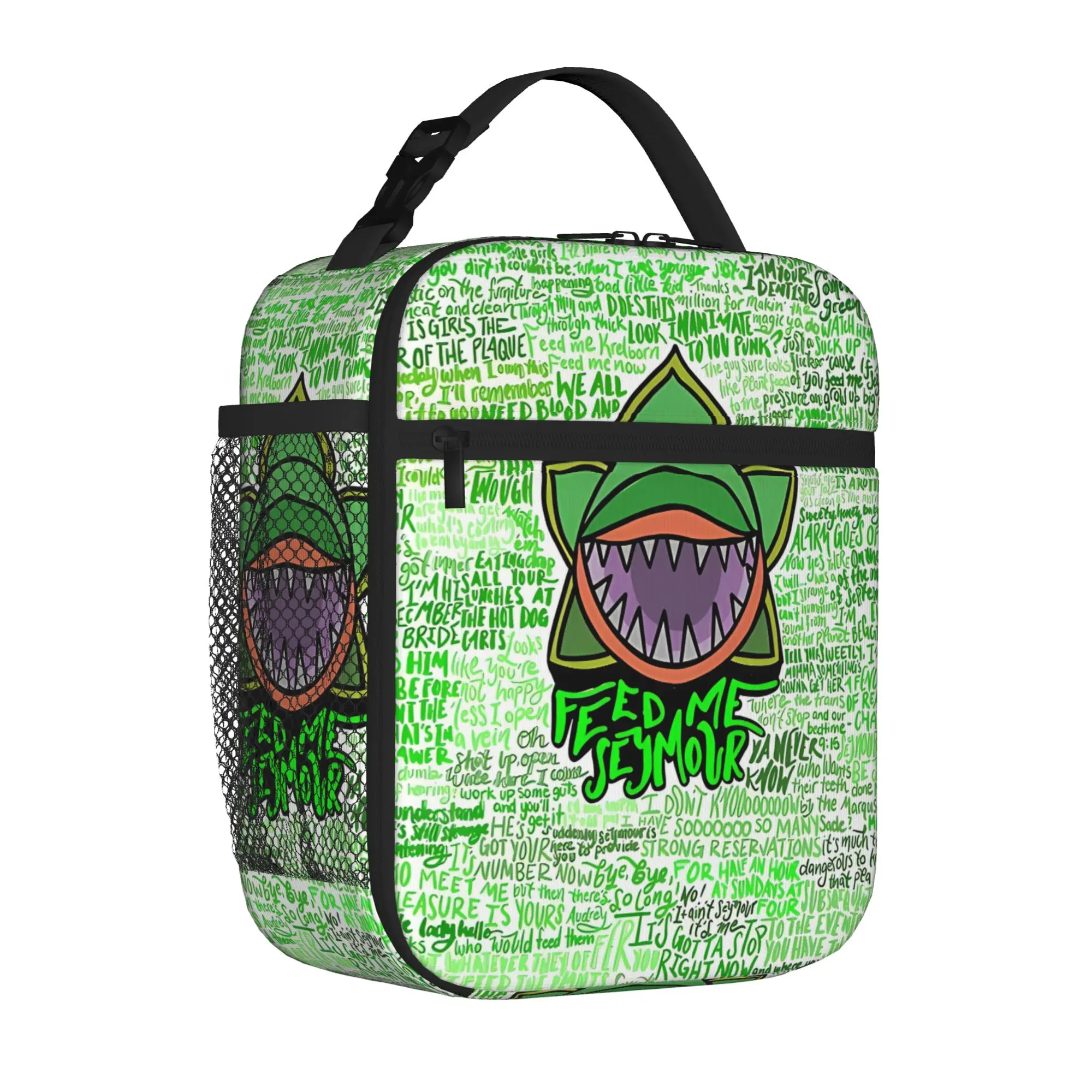 1 Piece For Students Food Container Portable Pocket Little Shop of Horrors Zipper Closure Aluminum Foil Food Pouch For Travel