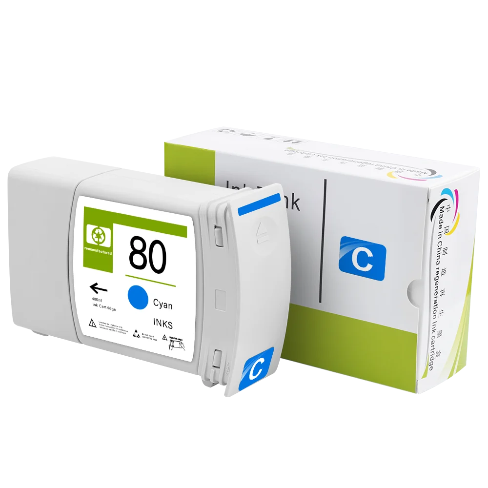 BFHH 80 Compatible Ink Cartridge Full With Dye Ink For HP Designjet 1050c Plus 1055cm Plus Printer Ink Tank