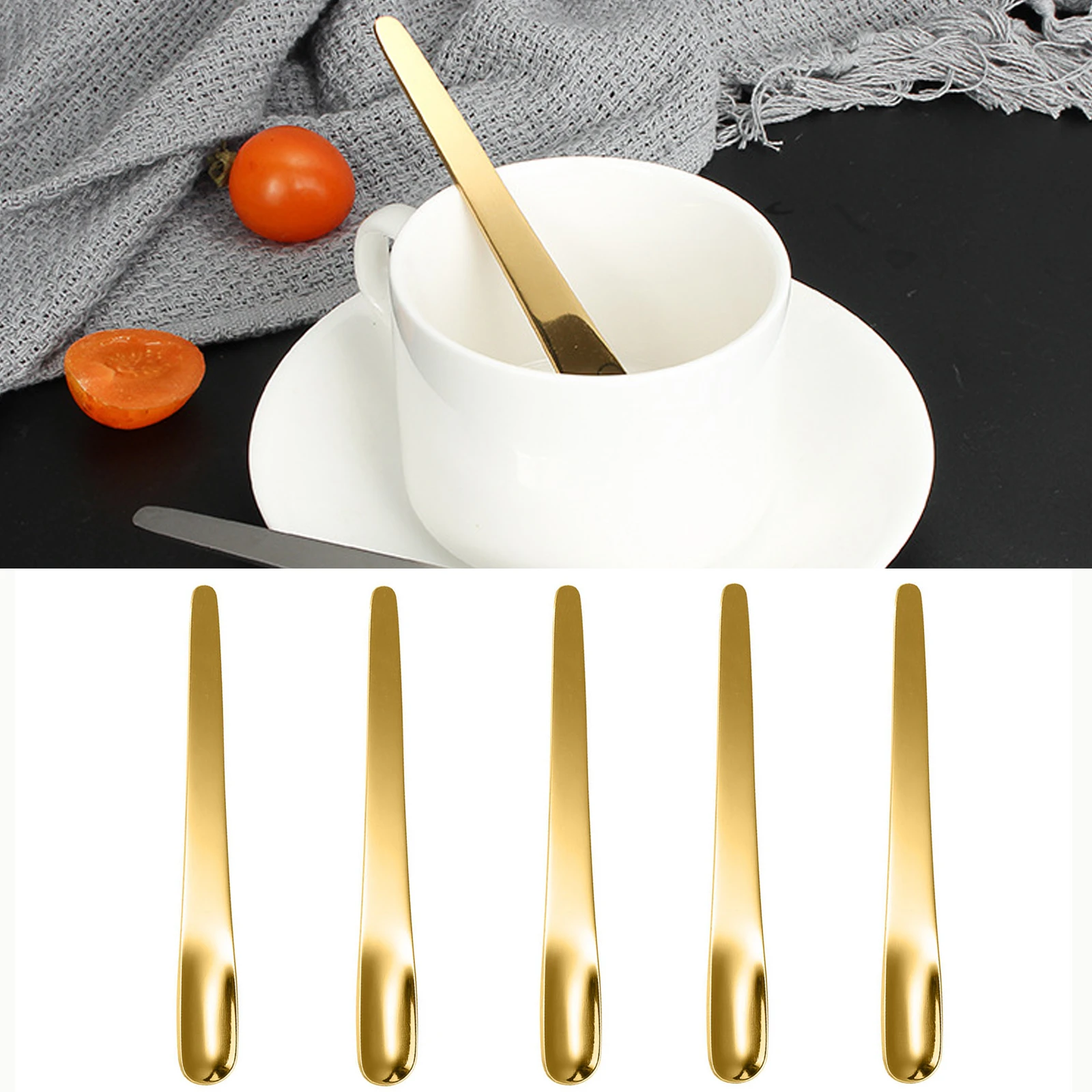 Stainless Steel Dessert Coffee Spoon-Multifunctional Kitchen Tableware