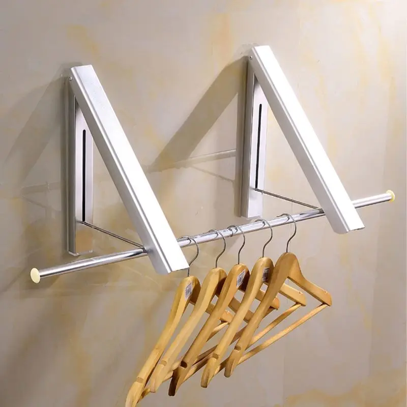 Clothes Drying Rack Wall Mounted Laundry Racks for Drying Clothes Aluminum Foldable Space Saving Clothes Hanger