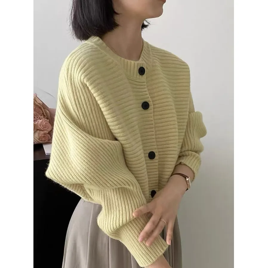 

Chic Knitted ort Sve Batwing Sweater Women's Outerwear Spring Faionable Casual Sle Korean Sle Commute Sle