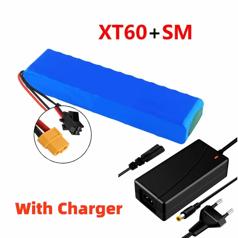 48V 13S2P 18650 krachtig batterijpakket, 10 Ah lithiumbatterij met grote capaciteit, oplaadbare Li-ionbatterij, met 54,6 V oplader