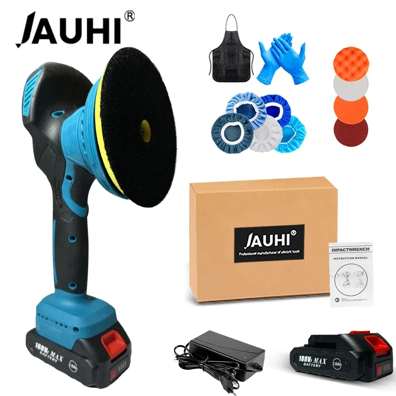 

JAUHI Cordless Car Polisher Electric Polisher Wireless Automobile Car Polishing Sealing Glaze Machine For Makita 18v Battery