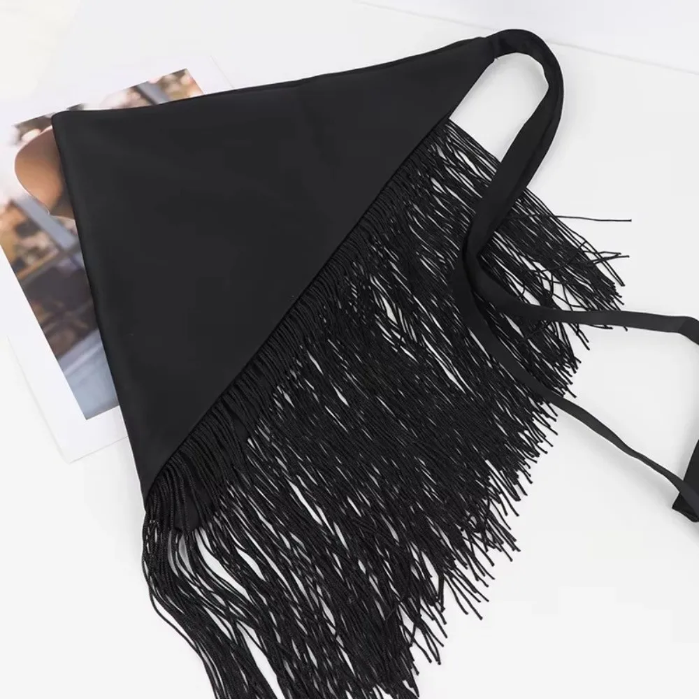 New Retro Women Waistband Triangle Shirt Dress Coat Wide Waist Belt Tassel Decor Accessories Corset Belt