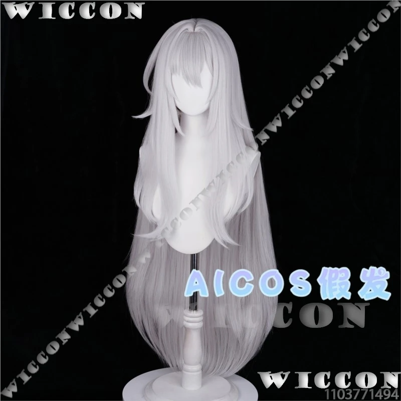 أزياء Ronova Ruler of Death Genshin Impact Game التأثيرية، شعر مستعار فضي، أغطية رأس حمراء، امرأة فتاة، دعائم الهالوين، لعب الأدوار للحفلات