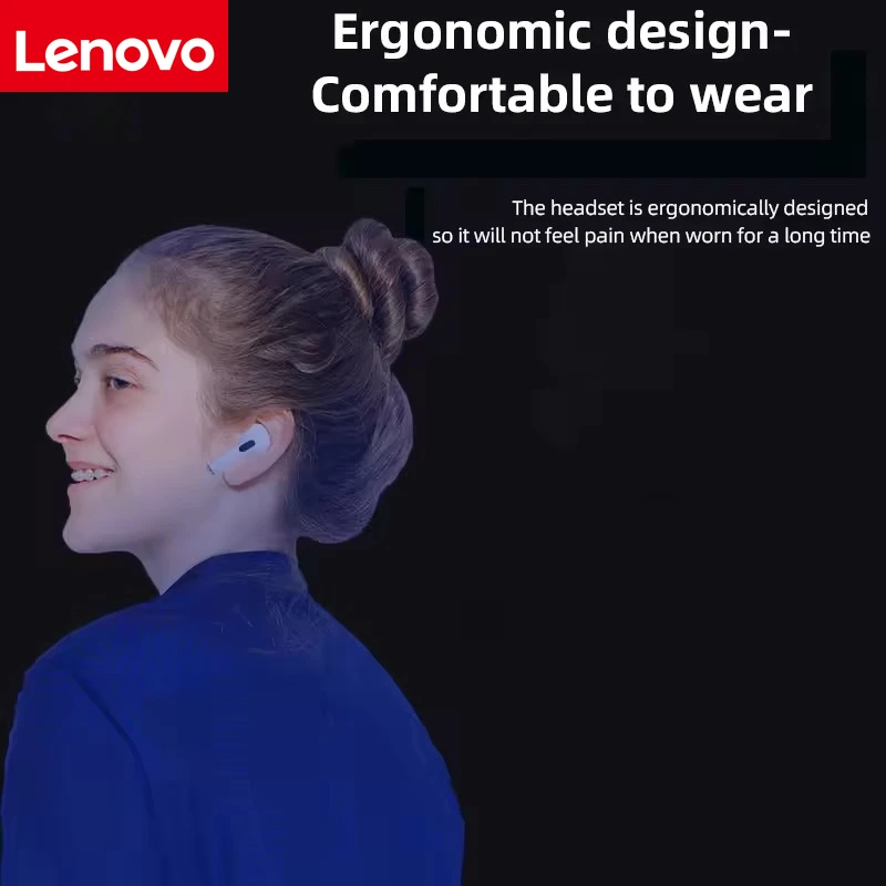 سماعات لينوفو TWS اللاسلكية بلوتوث داخل الأذن هاي فاي ستيريو بلوتوث إلغاء الضوضاء سماعة أذن رياضية صغيرة للألعاب