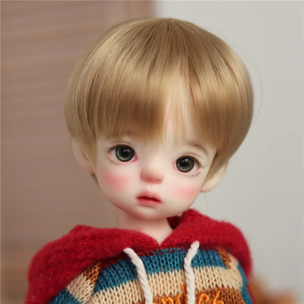 

Парик для куклы BJD, боковая часть, короткие прямые волосы, высокотемпературный шелк, многоцветный макияж, игрушки для мальчиков, 1/3 1/4 1/6, аксессуары для кукол BJD