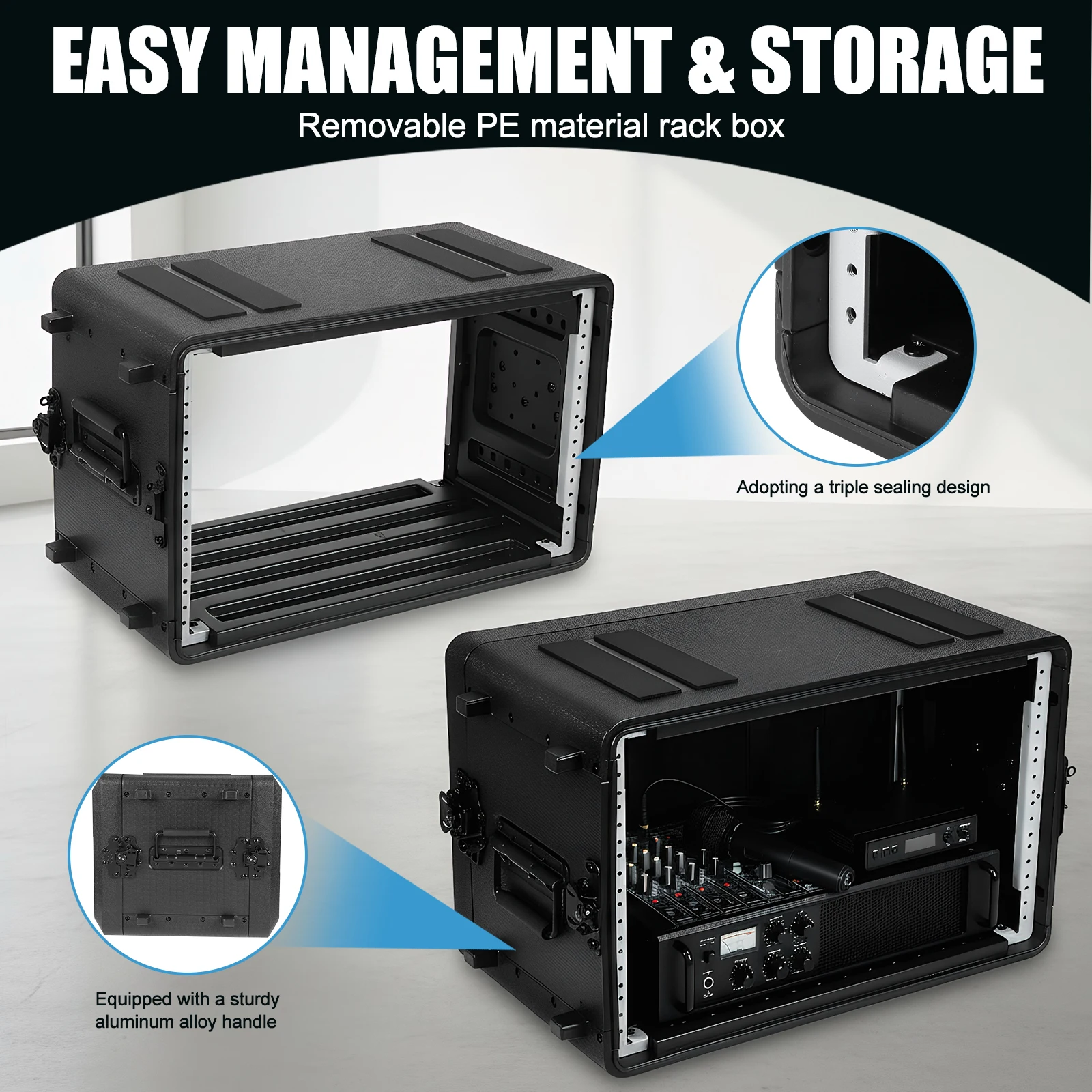 

Водонепроницаемый ударопрочный кейс из ПЭ пластика для ручных микрофонов и оборудования управления сценическим освещением