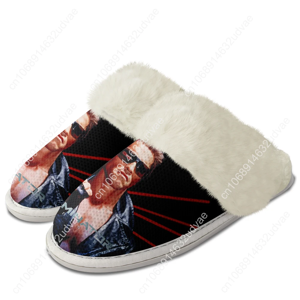 

The Terminator Plush Slippers Keep Warm Shoes Mens Womens Home Cotton Bedroom Customized Thermal Lightweight Slipper DIY