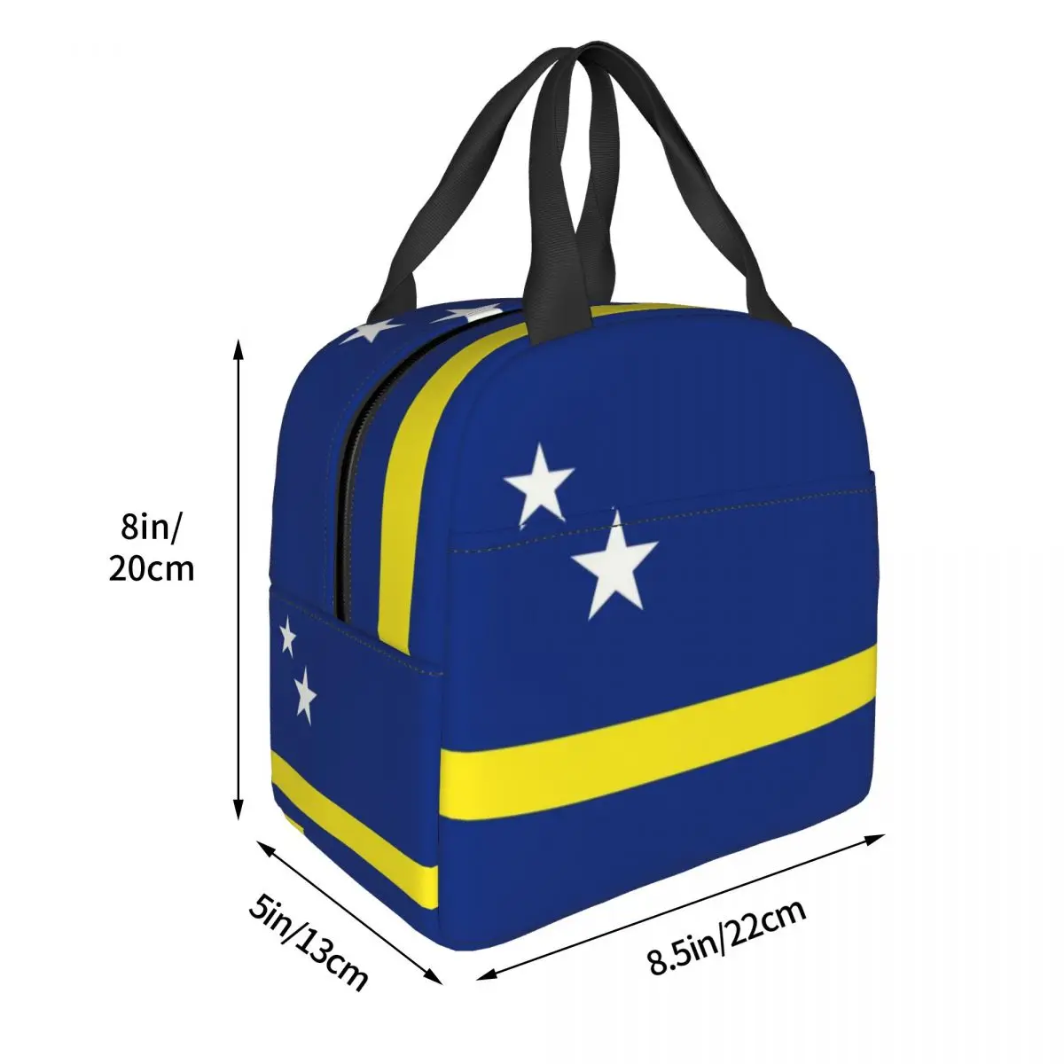 مخصص كوراكاو العلم الحراري معزول أكياس الغداء النساء حاوية الغداء للتخييم في الهواء الطلق السفر صندوق طعام متعدد الوظائف