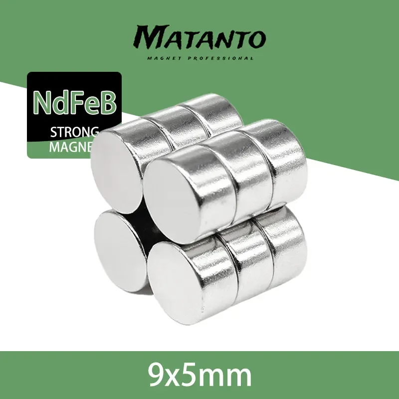 원형 강력한 자석 디스크, 네오디뮴 자석, 영구 NdFeB 자석, 9x5mm, 9x5mm, 10, 20, 50, 100, 200PCs, 9x5mm