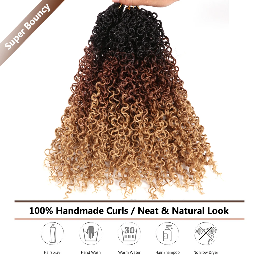 Dansama Bohemian Passion Twist-Cabello preretorcido Yanky Twist Croceht, cabello preondulado de primavera con trenzas sintéticas