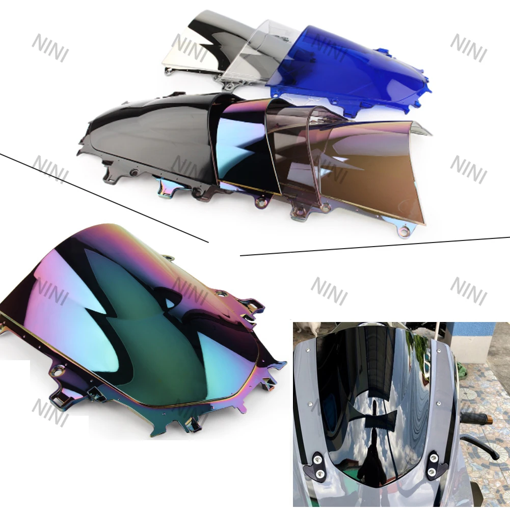 

Motorcycle For Yamaha R1 YZF1000 YZF-1000 2015 -2017 2018 2019 screen Double Bubble Windshield Deflector Protector WindScreen