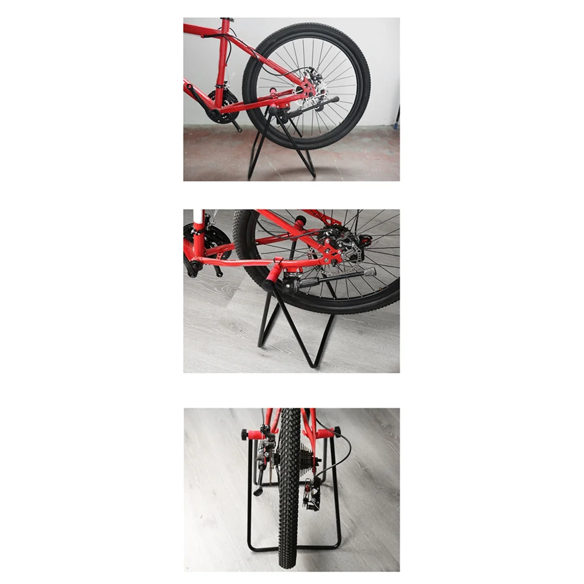 AAA04R Mountain Bike Triangle Vertical Parking Rack Road Bike U-Shaped Repair Rack Folding Repair Rack Cycling Equipment