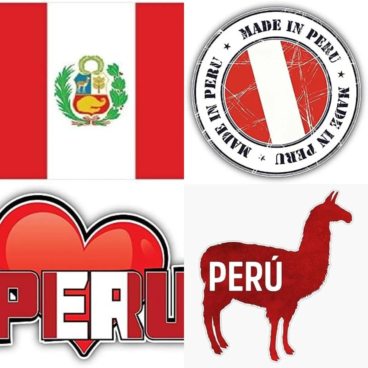 

Creative Reflective Sticker Marca Peru Flag Symbol Bumper Stickers Non-Fade Car Stickers Car Styling Body Window Decor