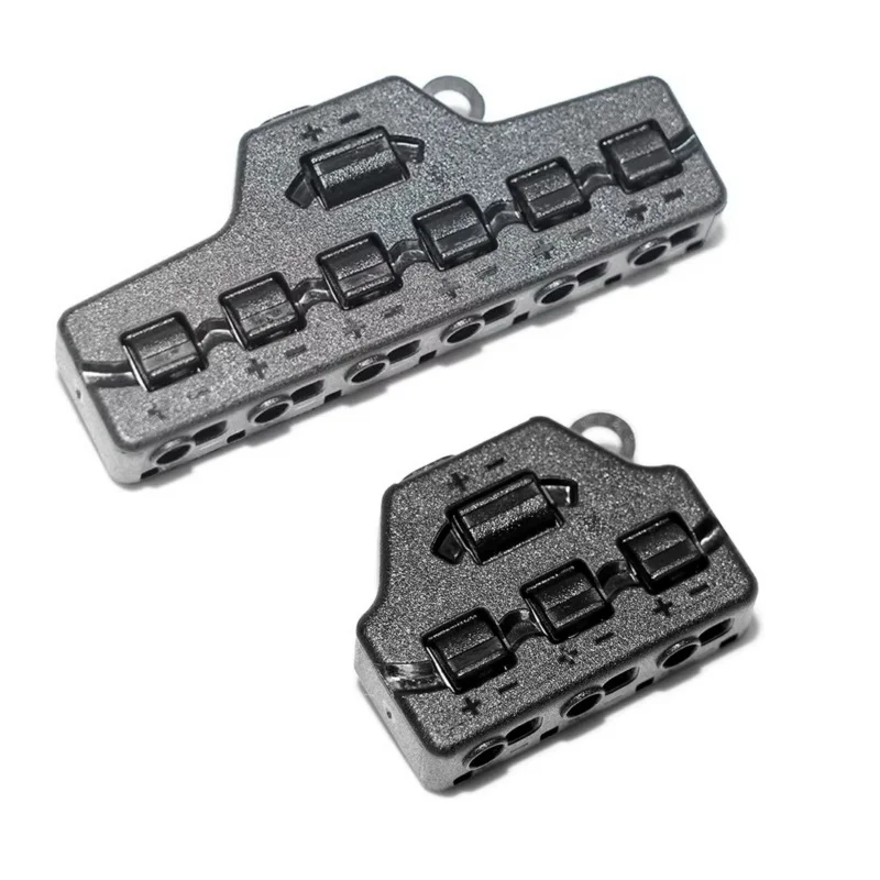 2pcs 6/3 Ports Out Line Splitter Quick Connect Low Voltage Wire Splitter Distribution Block For Lighting Led Connection Terminal