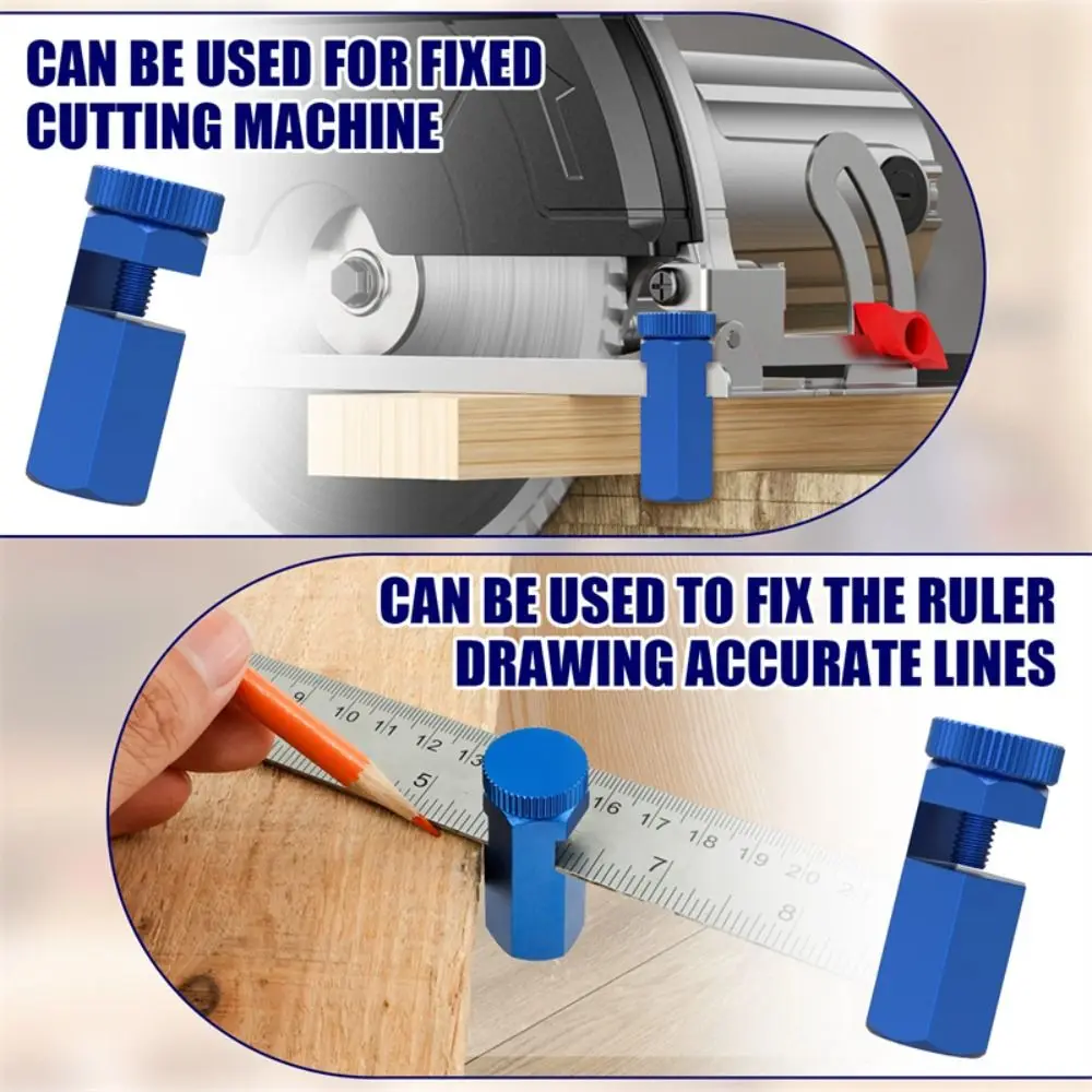 With Holder Tall Stair Gauge Carabiner Hook Aluminum Alloy Framing Square Gauges Adjustable Knobs Design Auxiliary Clamp