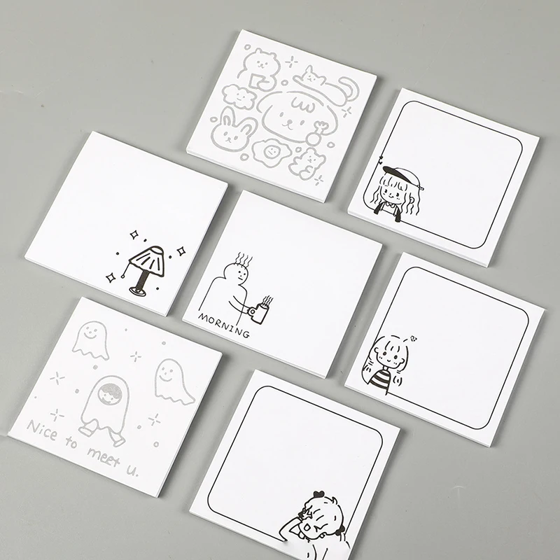 Ins สไตล์ Sticky Notes Self-Adhesive Memo Pad Kawaii เกาหลีเครื่องเขียนสาวไดอารี่ Simple Planner สติกเกอร์อุปกรณ์สำนักงาน