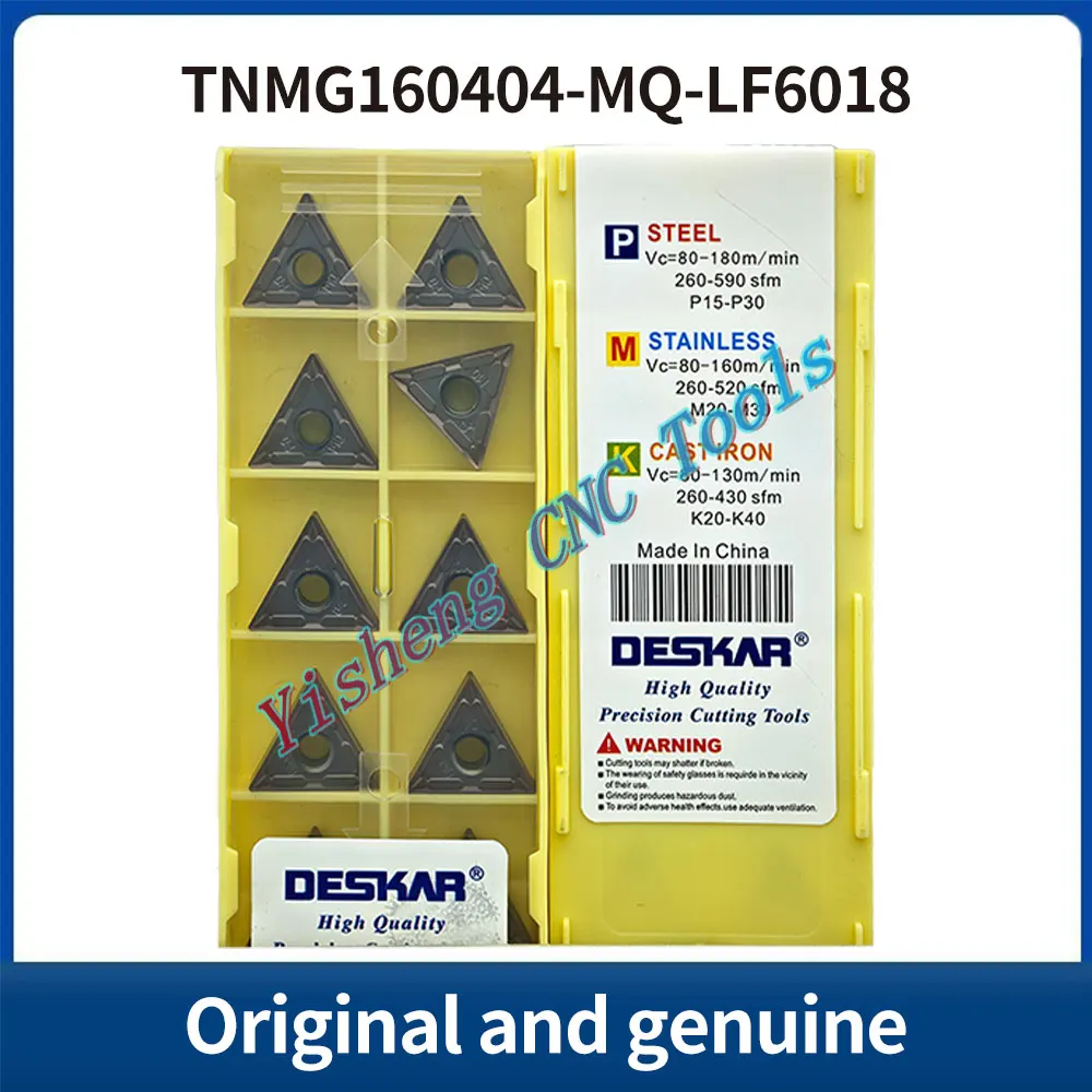 

DESKAR 100% Original TNMG160404-MQ TNMG160408-MQ LF6018 LF6018S LF6118 CNC cutting tool indexable threading carbide insert