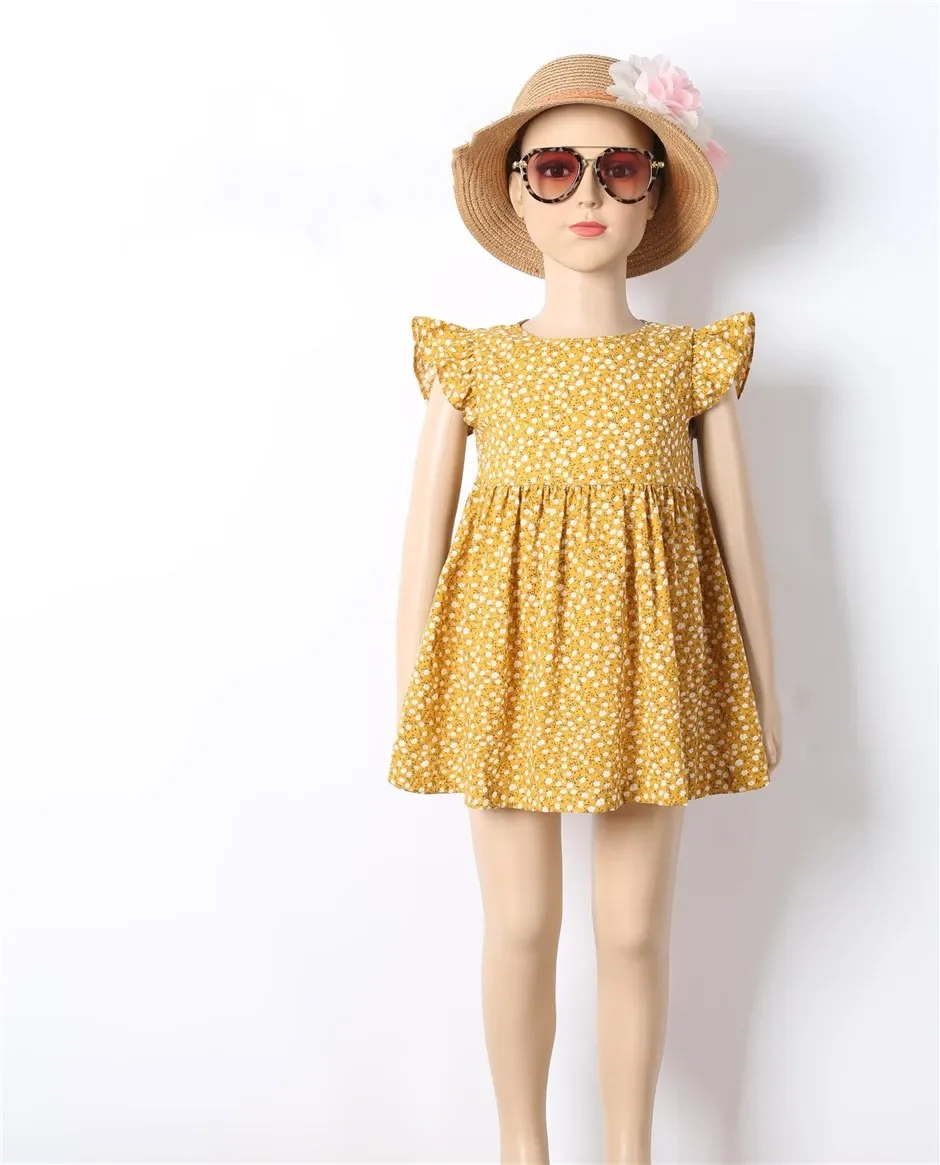 

Girls New Flower Dress Summer Ball Gown Brithday Dresses Infant Baby Kids Cotton Princess Party Dress Children Clothing