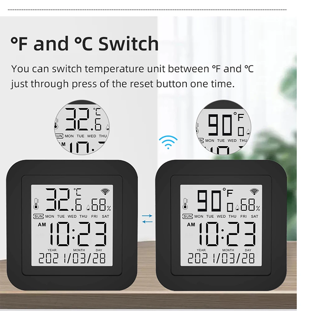 Tuya WiFi Smart Infrared Remote Control with Temperature&Humidity Sensor LCD Screen for TV AC Works with Alexa Google Home Yand