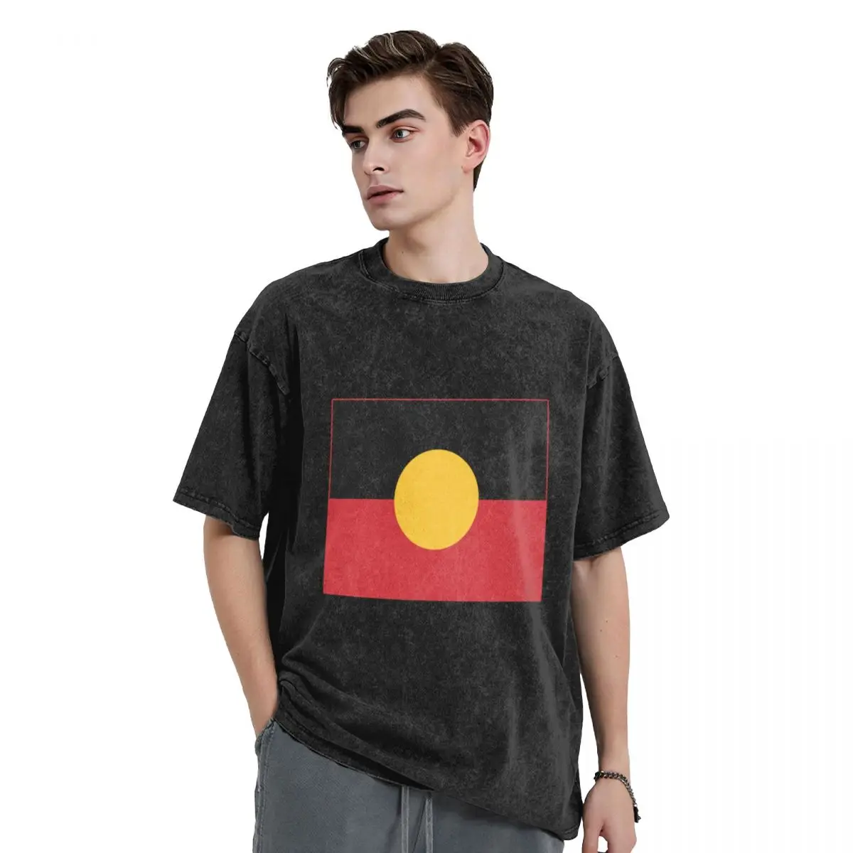 

Aboriginal Flag #6 T-Shirt anime stuff anime clothes anime figures mens vintage t shirts