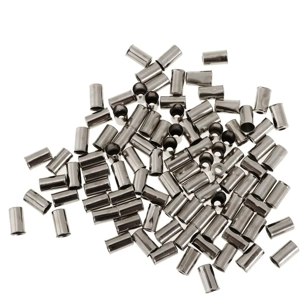 100 Pcs Aluminum Bike Brake 5mm s End Ferrules Caps