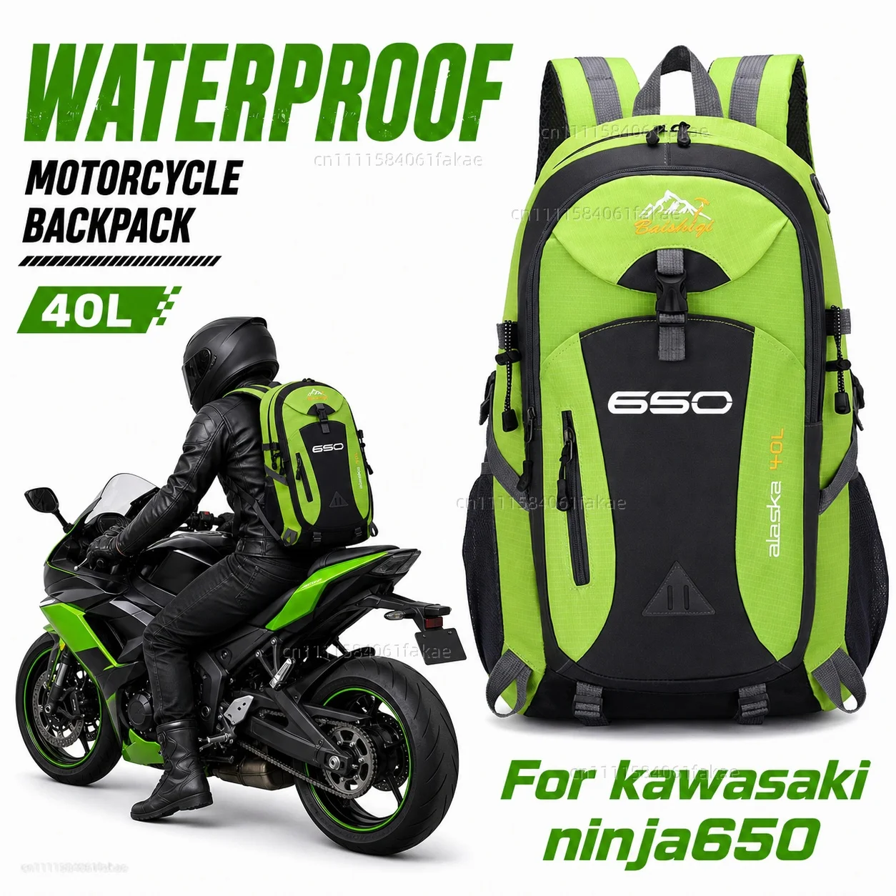 

For kawasaki ninja650 Z650 Z NINJA 650 650SE versys650 Motorcycle Backpack 40L Waterproof Travel Backpack Outdoor Hiking
