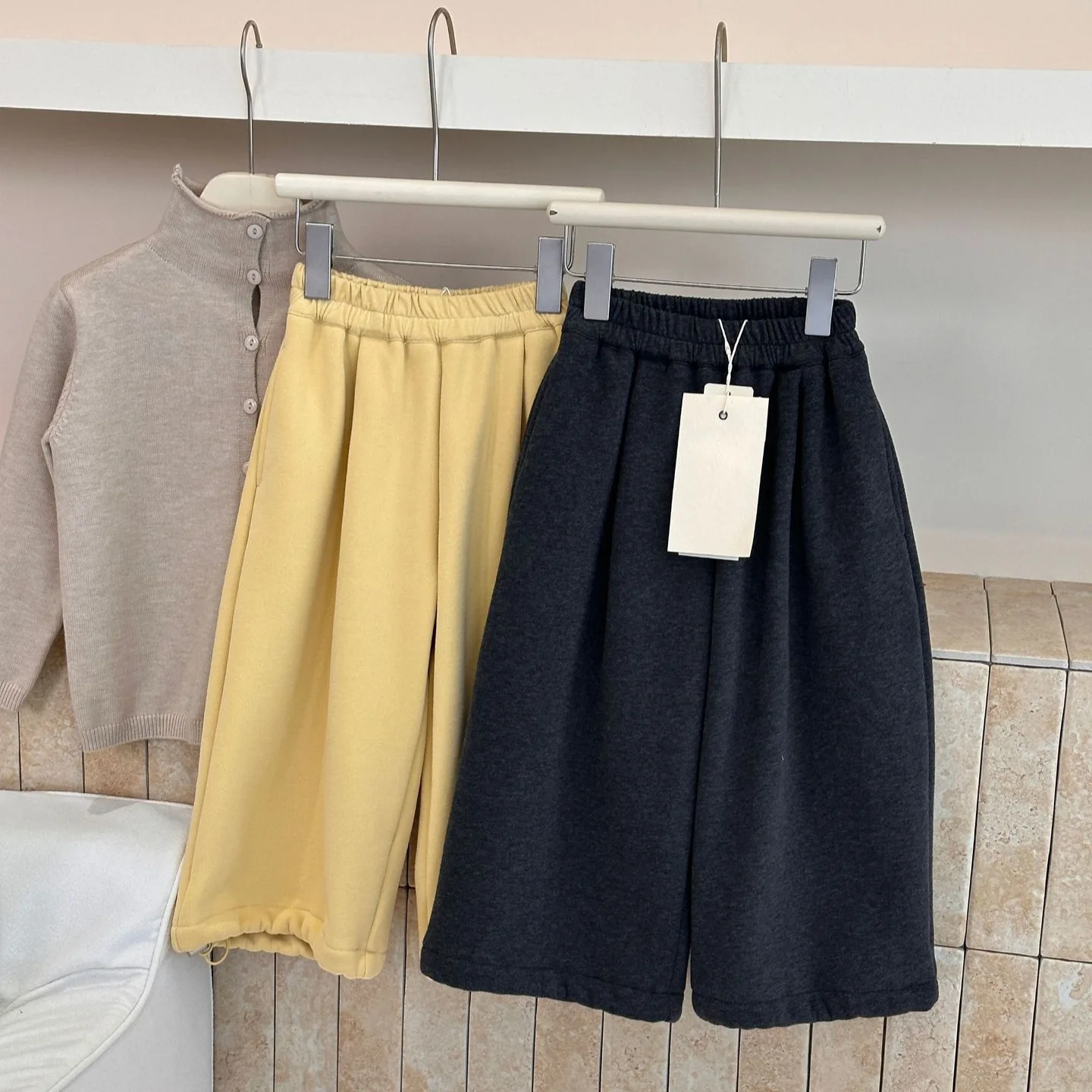 

Children's Clothing Girls Knitted Pants 2025 Autumn and Winter New Lazy Casual Thin Versatile