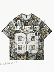 Mens Los Angeles Number 88 PrintedT shirt Man Round Neck Sportwear Football short sleeve Tee Vintage Casual Tops Men Clothing