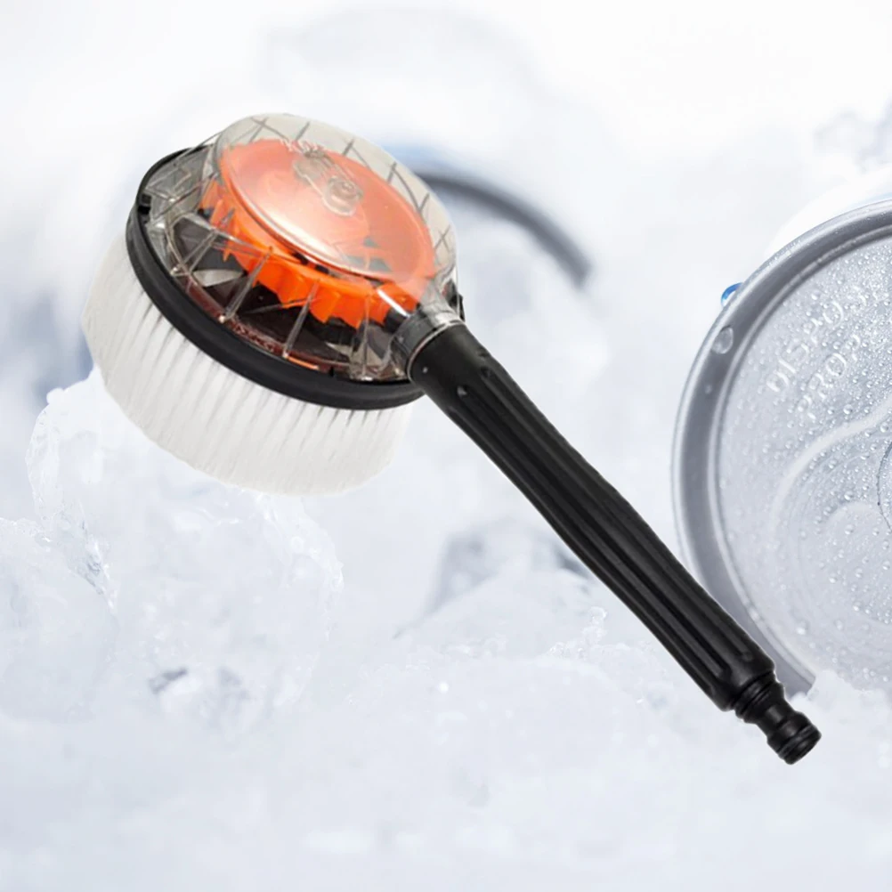 

Rotating Wash Brush Automatic Car Cleaning High Pressure Water Spiral Soft ABS Plastic Durable Easy Use Household Tap