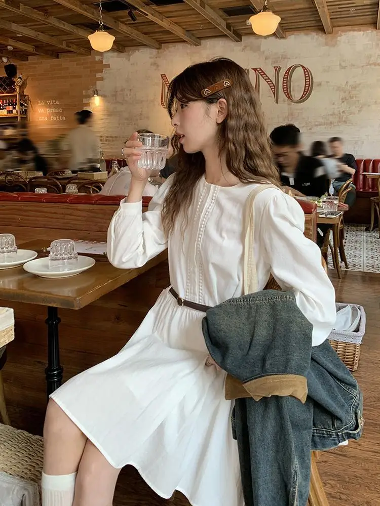 Korean Vacation Style Atmosphere Interior Shirt Forest Japanese Versatile Design Dress