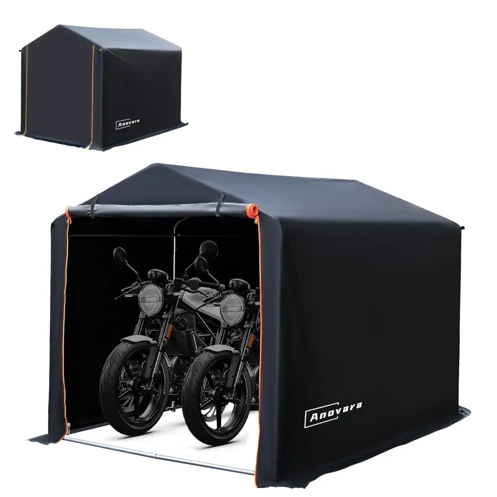 Bike Storage Shed Tent, 5.25x7.2FT Outdoor Bicycle Motorcycle Storage Shed with 210D Oxford Fabric PU2000 Waterproof