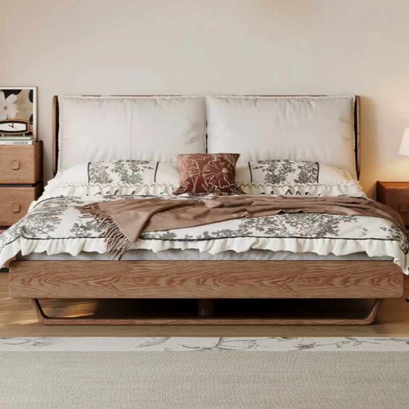 

xx-Princess Waterproof Bed Frame Adult Board Large Modern Platform Double Bed Queen Luxury Wooden Cama Casal Furniture For Home^