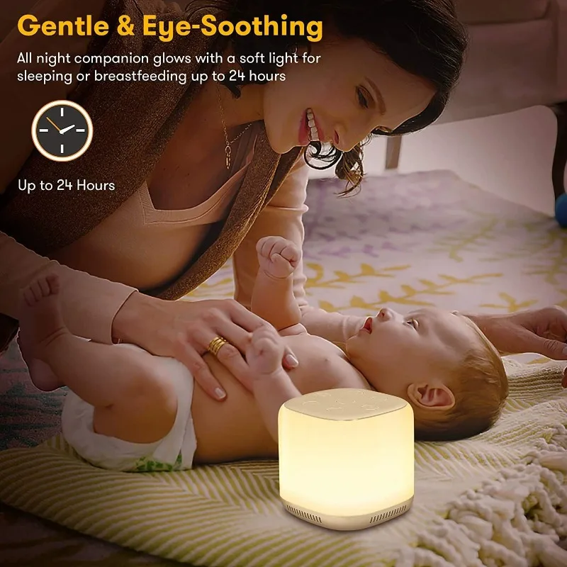Pop Baby Soothing Sleep Aid White Noise Speaker Rechargeable Night Light All-in-one Machine Outdoor Portable Natural Sound Music