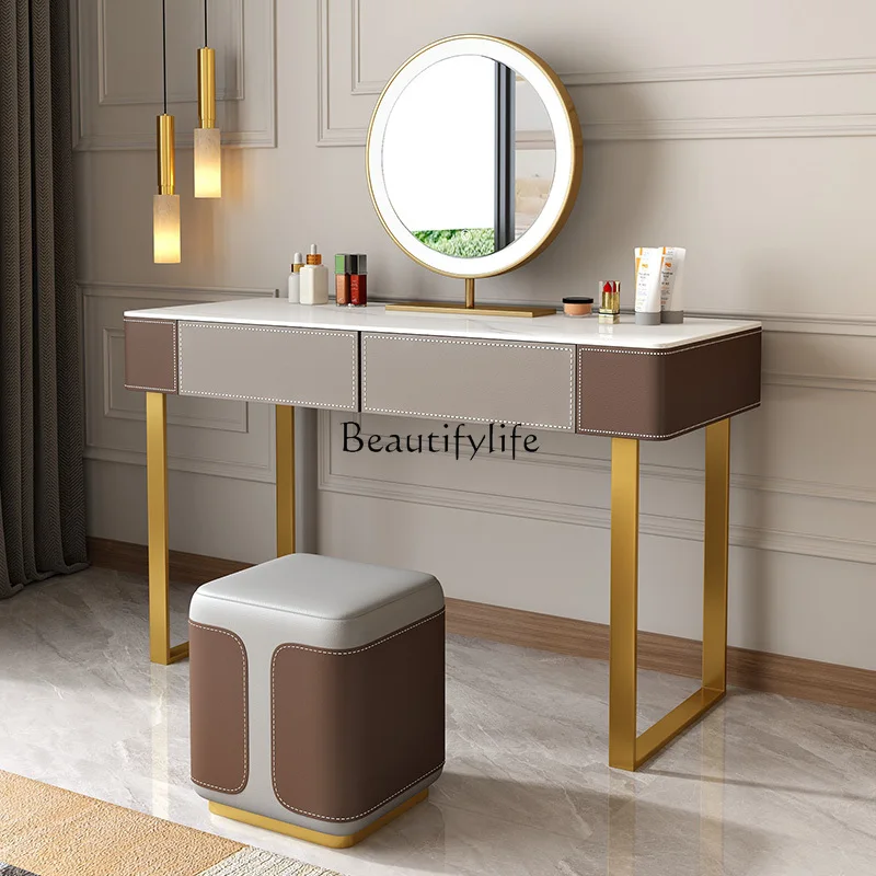 

yj32 Italian minimalist retractable saddle skin rock slab dresser integrated