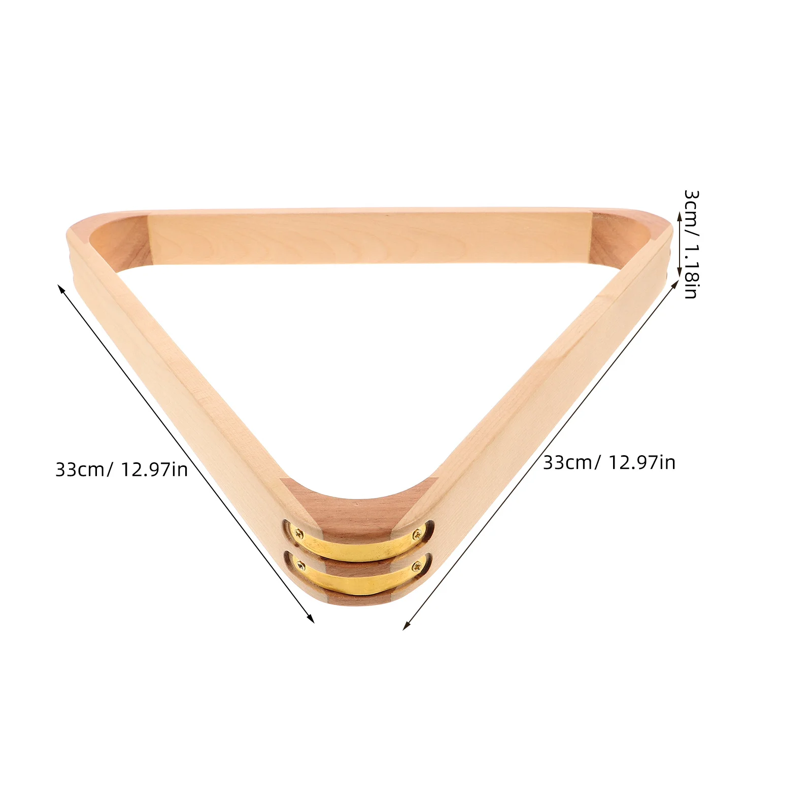 2Pcs Solid Wood Pool Triangle Rack Natural Grains Stable Placement Ideal for Home and Professional Use Pool Table Triangle