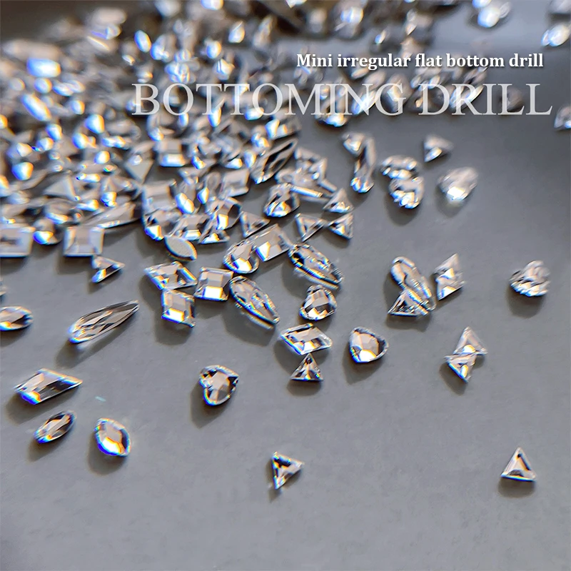 50Pcs Mini Rhombus Nail Rhinestones Nail Diamond Decoration Mixed 3DNail Accessories Nail Painting Nail Salon Nail Artists