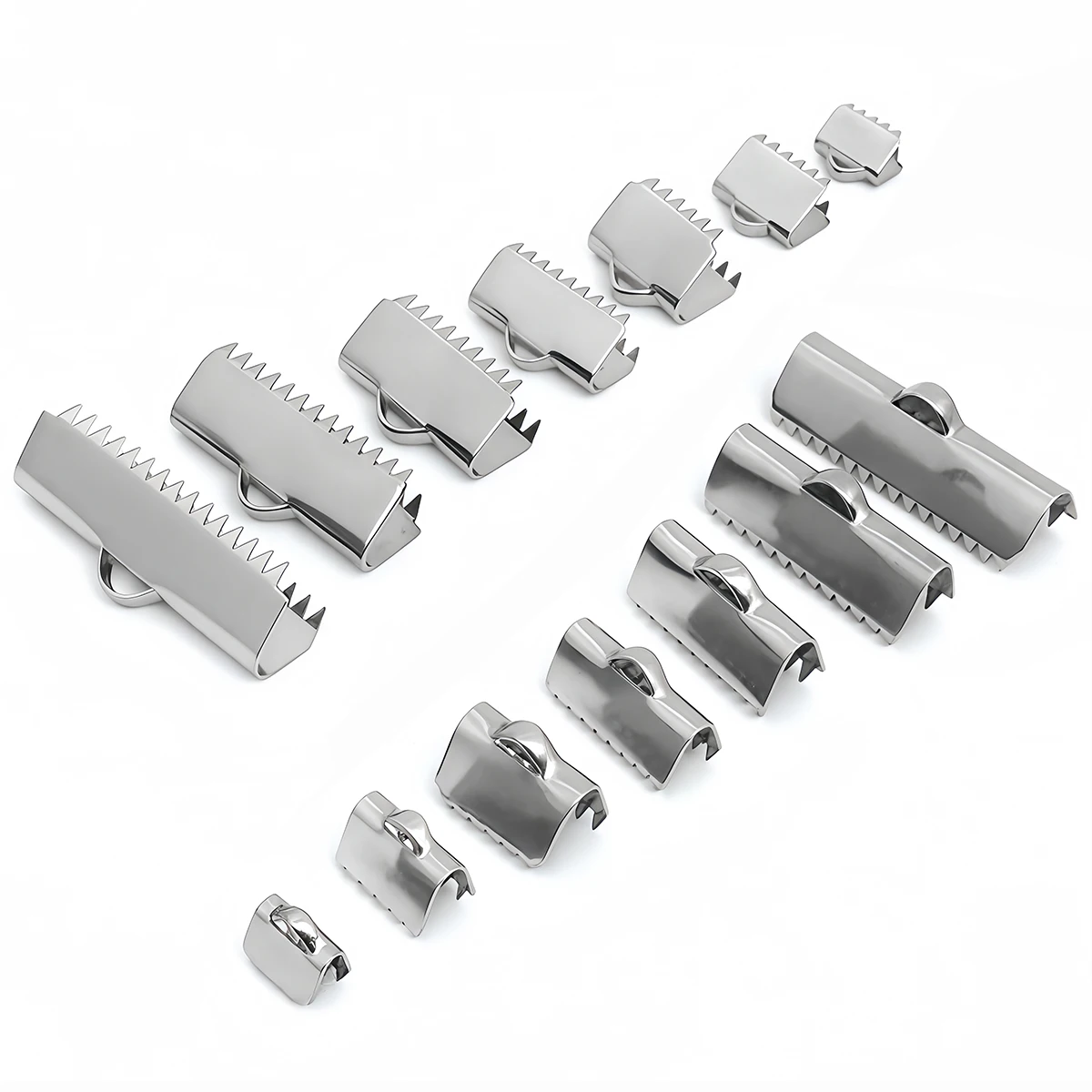 10/30 Stück 6,5-25 mm Edelstahl-Endkappen, Schnallen, Kordelverschlüsse, Verbindungsstücke für die DIY-Schmuckherstellung – Detail 6
