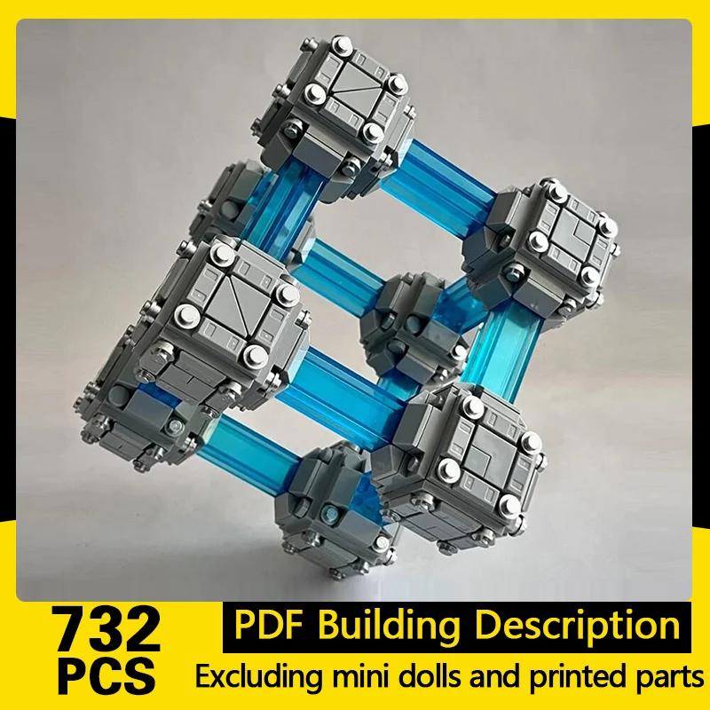 Creative Series Model MOC Building Bricks Riveted Energy Cube Modular Technology Gifts Holiday Assemble Toys Suit Display